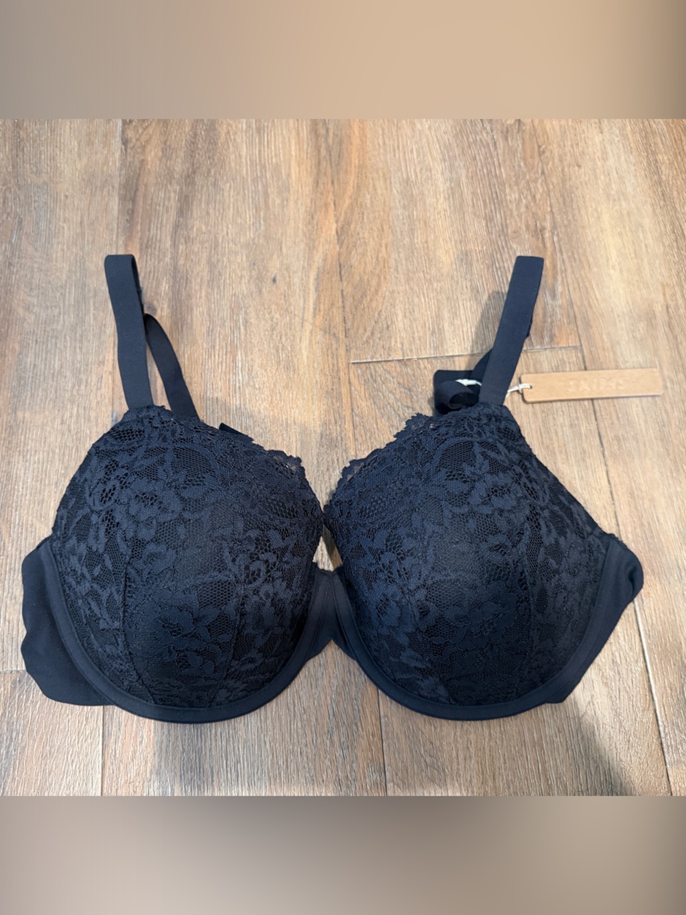 NWT Skims Fits Everybody Black Lace T-shirt Bra - Women Intimates